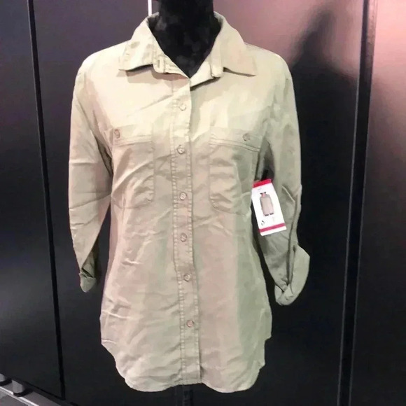 Social Standard By Sanctuary Tencil Boyfriend Adjustable Long sleeve,button down - Picture 1 of 10